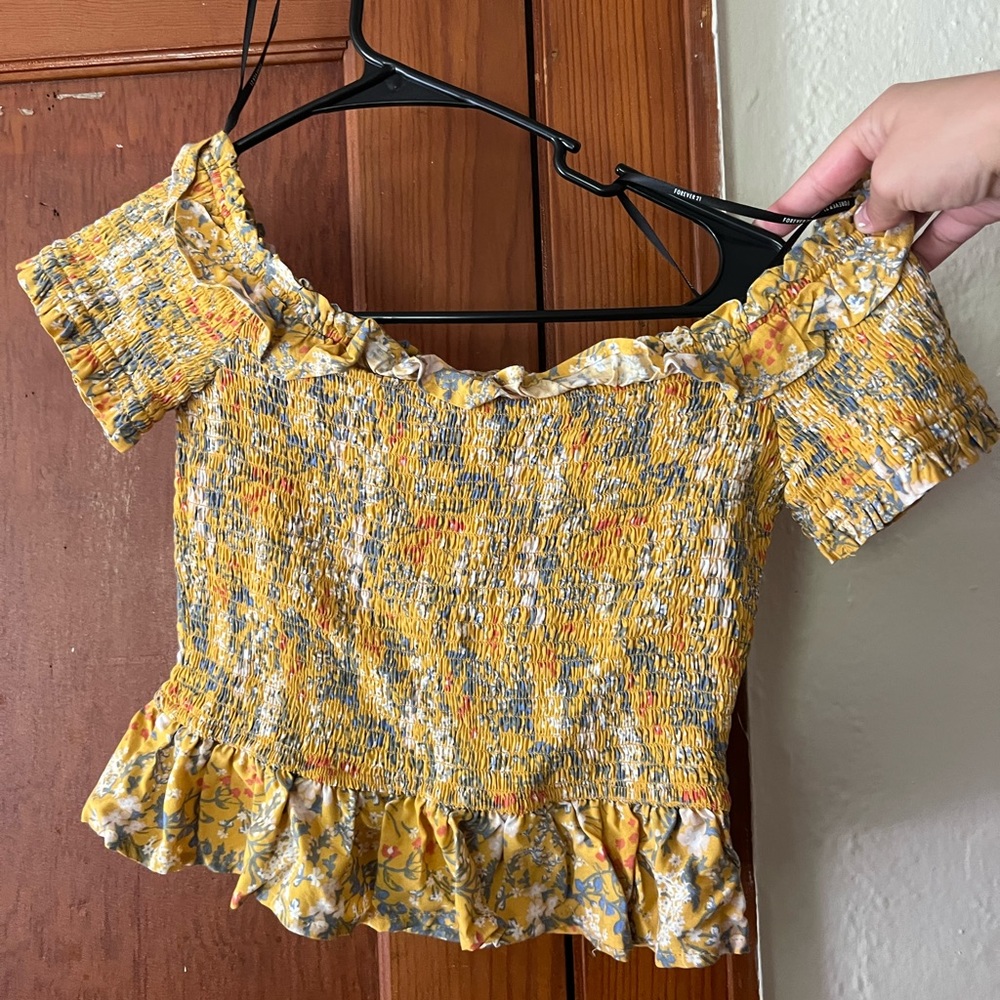 Floral off the shoulder top